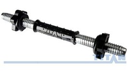 Гриф гантельный В-25*5 мм. с обрезиненной ручкой 45 см, замок-гайка