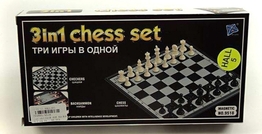 Набор 3 в 1 (шашки, шахматы, нарды)