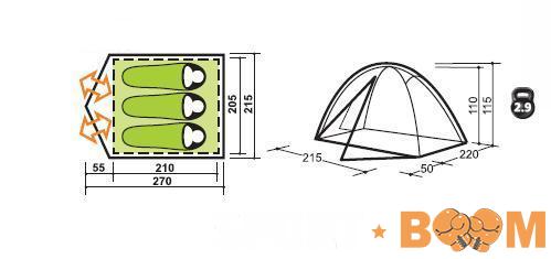 Палатка Jet 3 AL (Джет 3) Canadian Camper