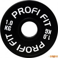 Диск для штанги каучуковый черный Profi-Fit d-51 мм.