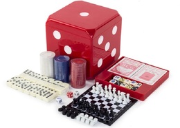 Набор 6 в 1 (шашки, шахматы, нарды, покер, домино, кости)